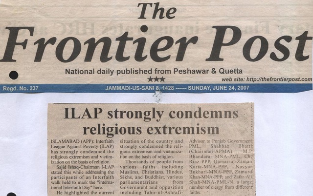 ILAP strongly condemns religion extremism