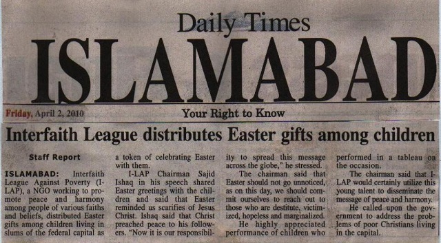 Easter gifts distribution