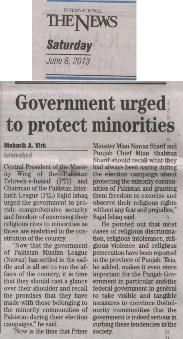 Government Urged To Protect Minorities