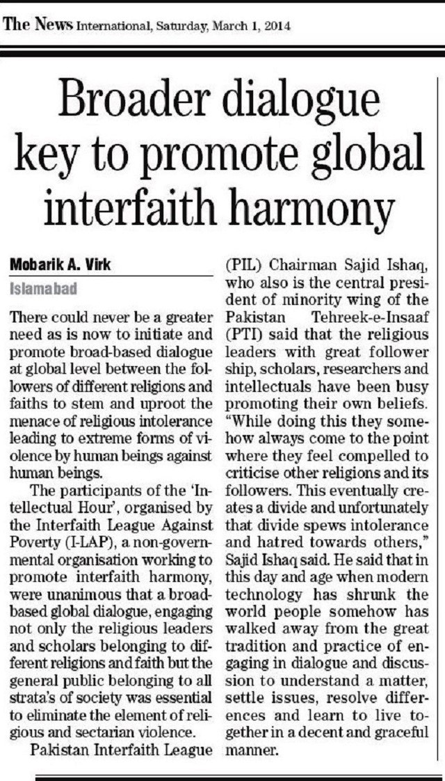Broader dialogue key to promote global interfaith harmony