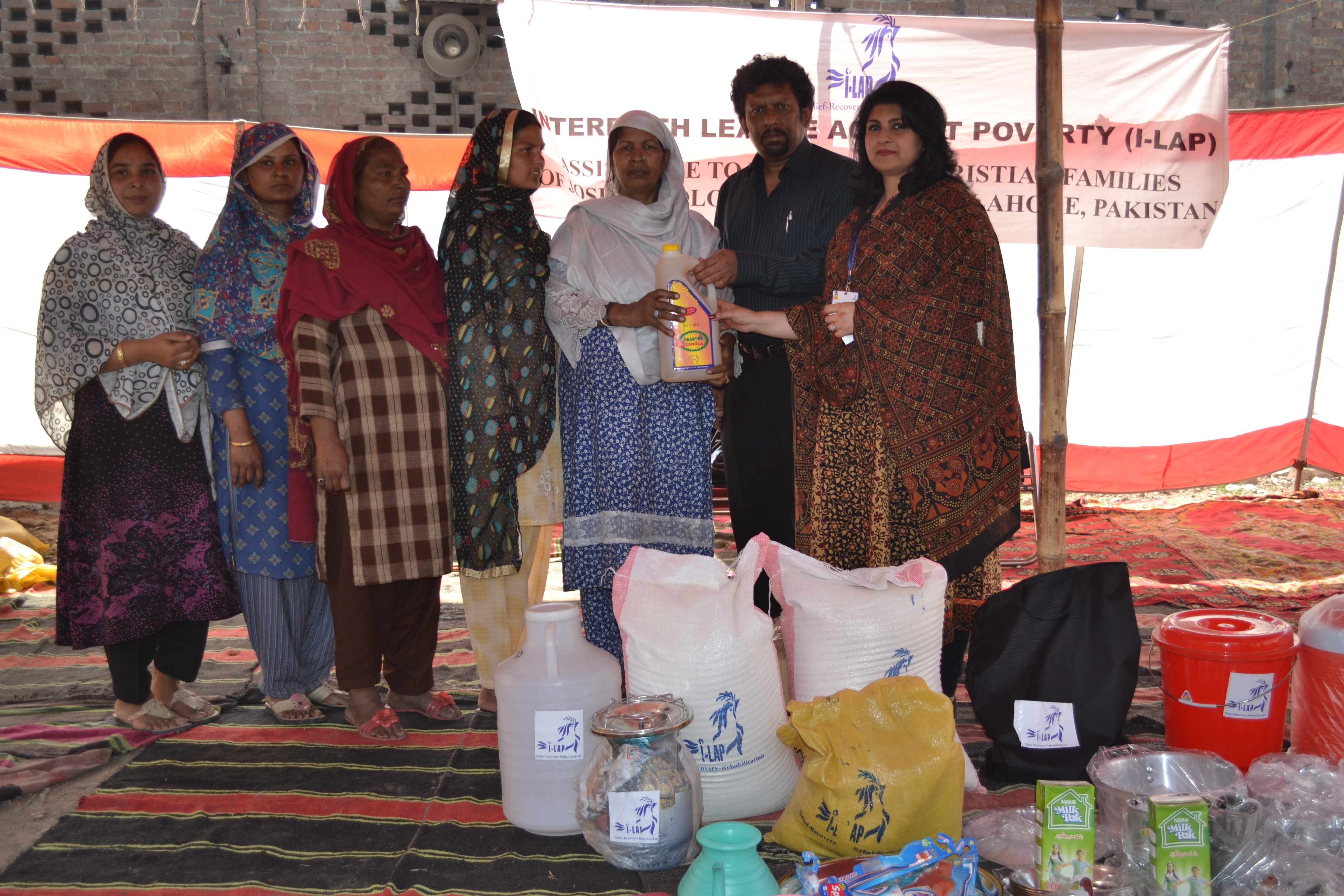 Food Distribution among Badami Bagh Lahore affected families 2015
