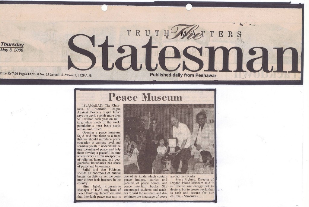 Interfaith peace museum inaugurated