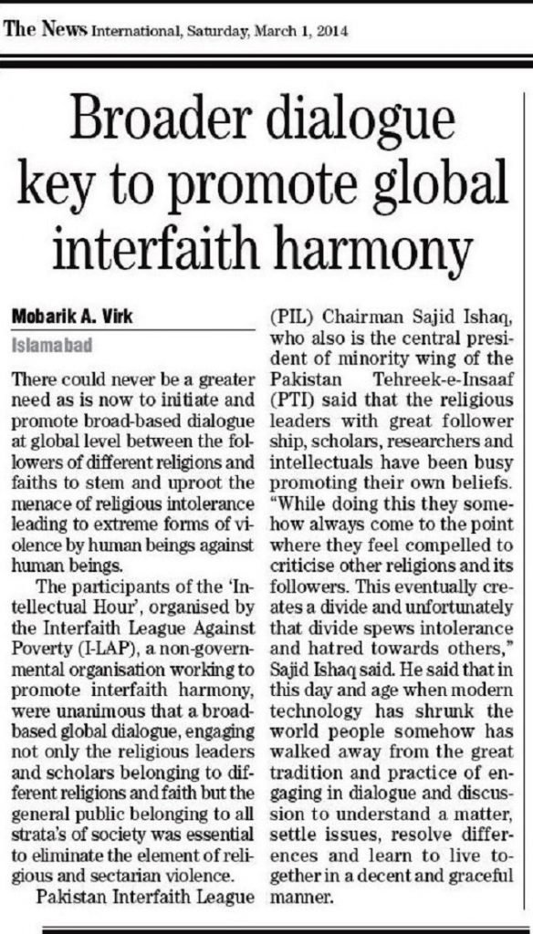 Broader dialogue key to promote global interfaith harmony
